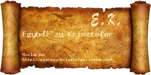 Egyházy Krisztofer névjegykártya