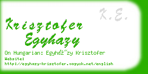 krisztofer egyhazy business card